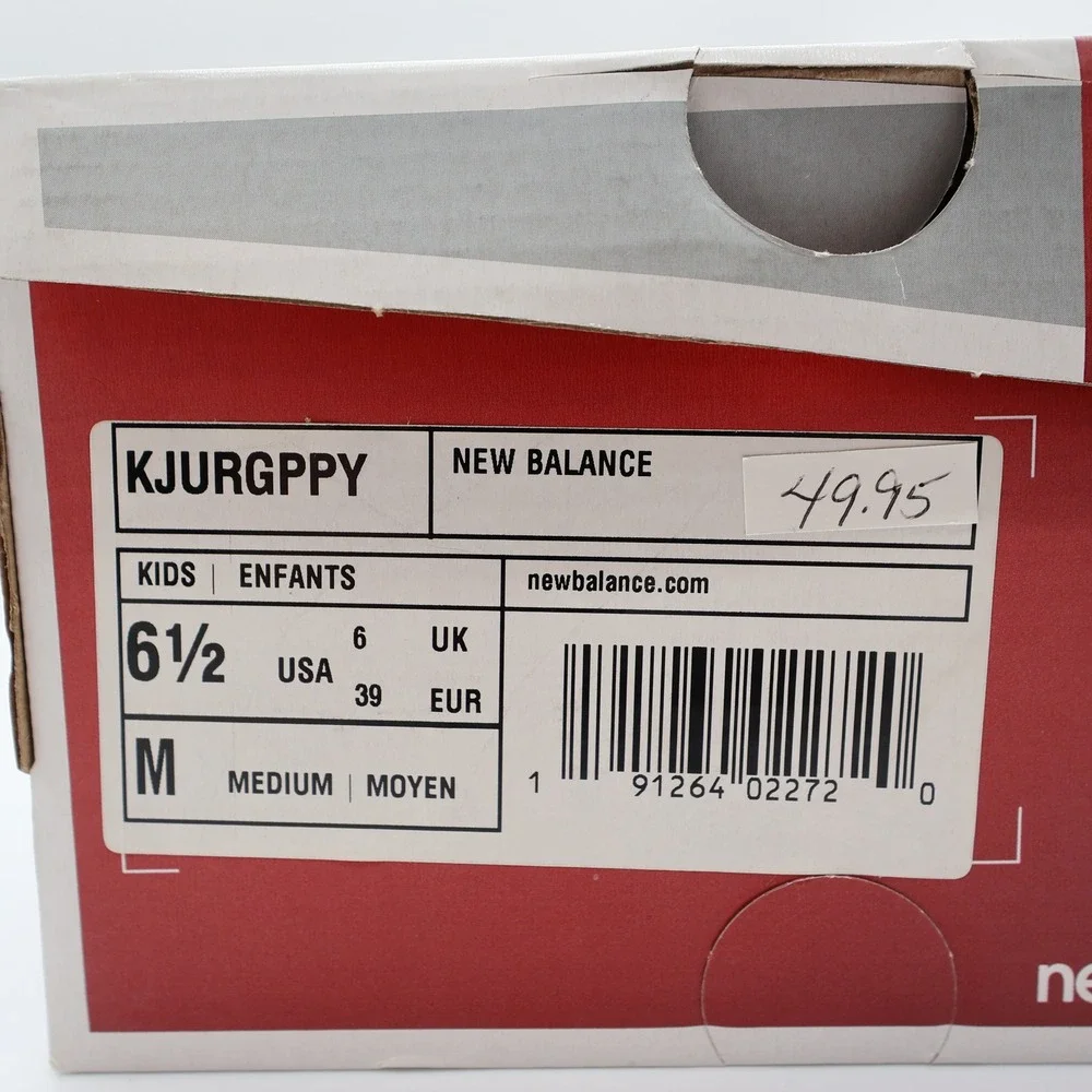 New Balance KJURGPPY Sneaker Kids Size 6.5 Purple Mesh Athletic Running